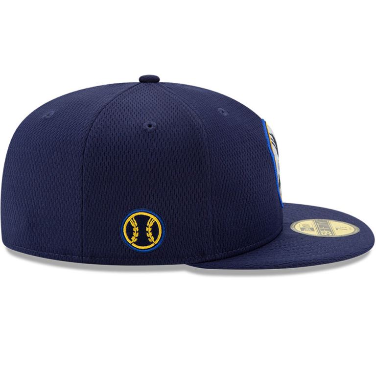 Milwaukee Brewers Baseball Cap Navy Blue Rhinestones Youth 海外 即決-